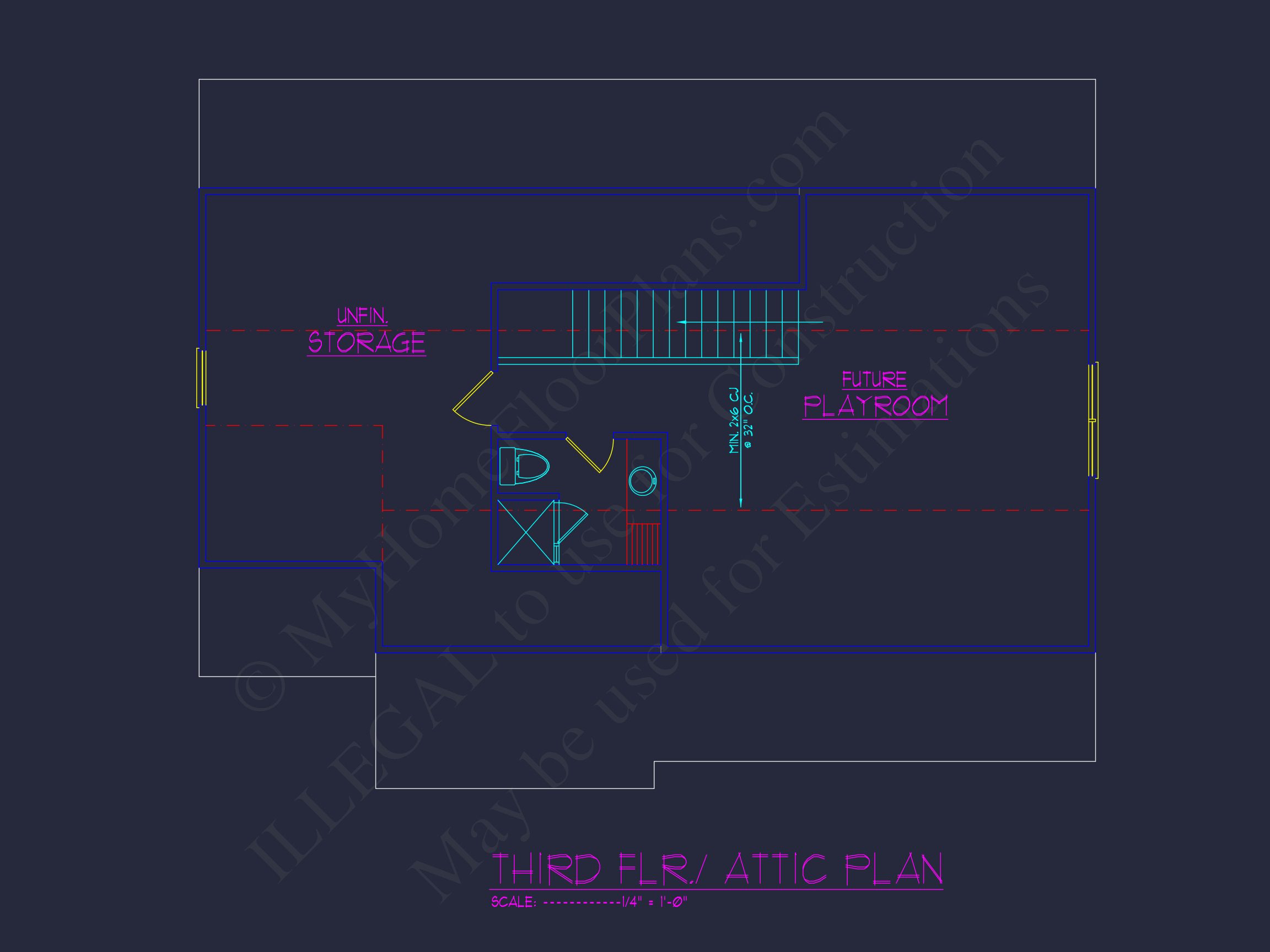 Elegant house Floor Plan with CAD Blueprint Designs