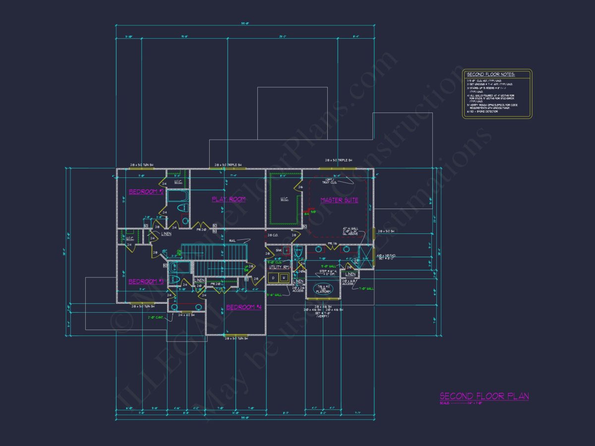 Elegant house Floor Plan with CAD Blueprints & Architectural Designs