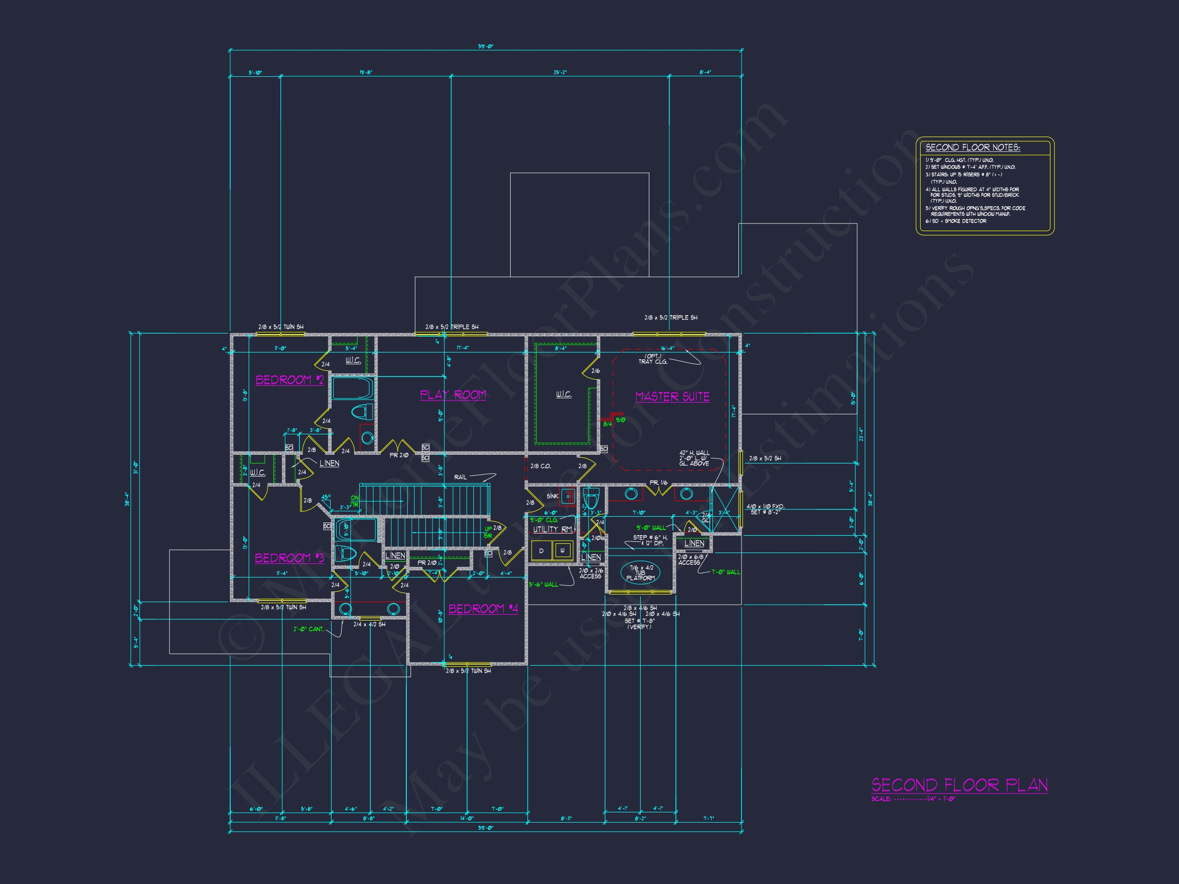 Elegant Home Floor Plan with CAD Blueprints & Architectural Designs