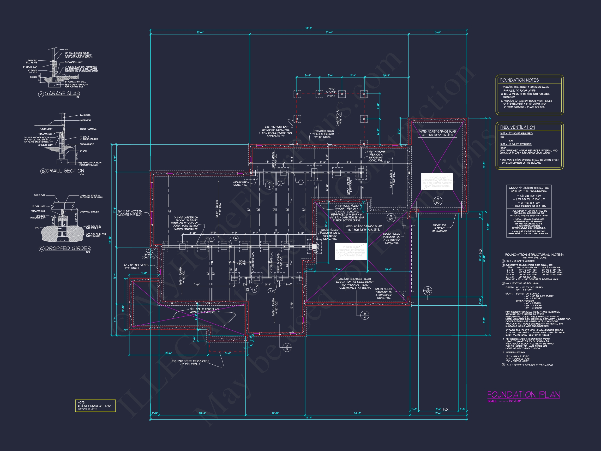 Elegant Home Floor Plan with CAD Blueprints & Architectural Designs