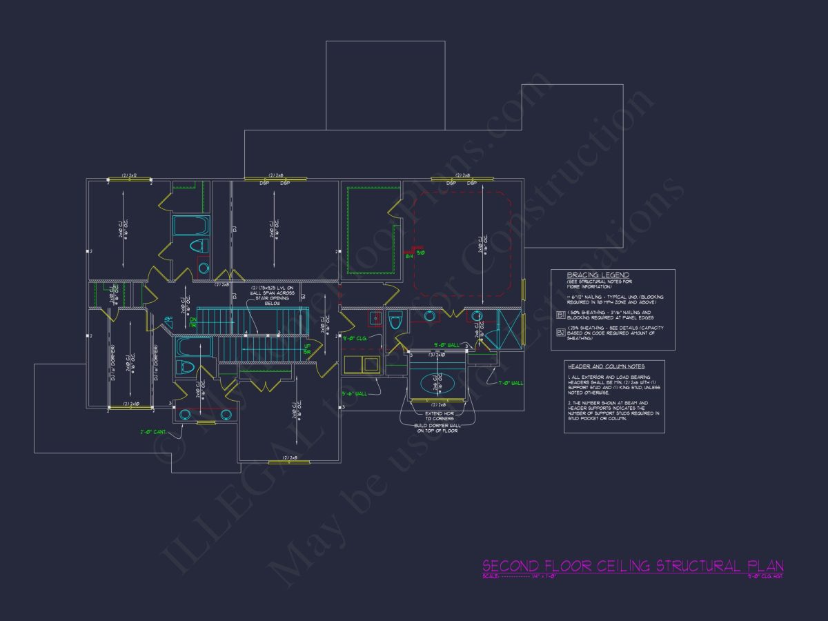 Elegant house Floor Plan with CAD Blueprints & Architectural Designs