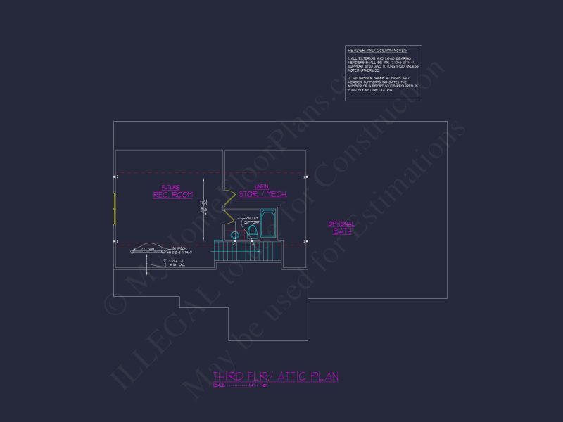 Elegant house Floor Plan with CAD Blueprints & Architectural Designs