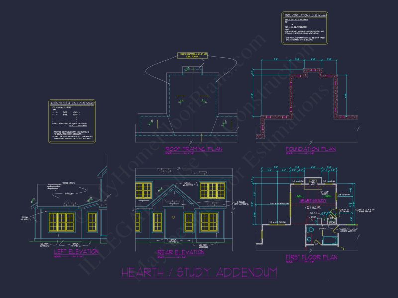 Elegant house Floor Plan with CAD Blueprints & Architectural Designs