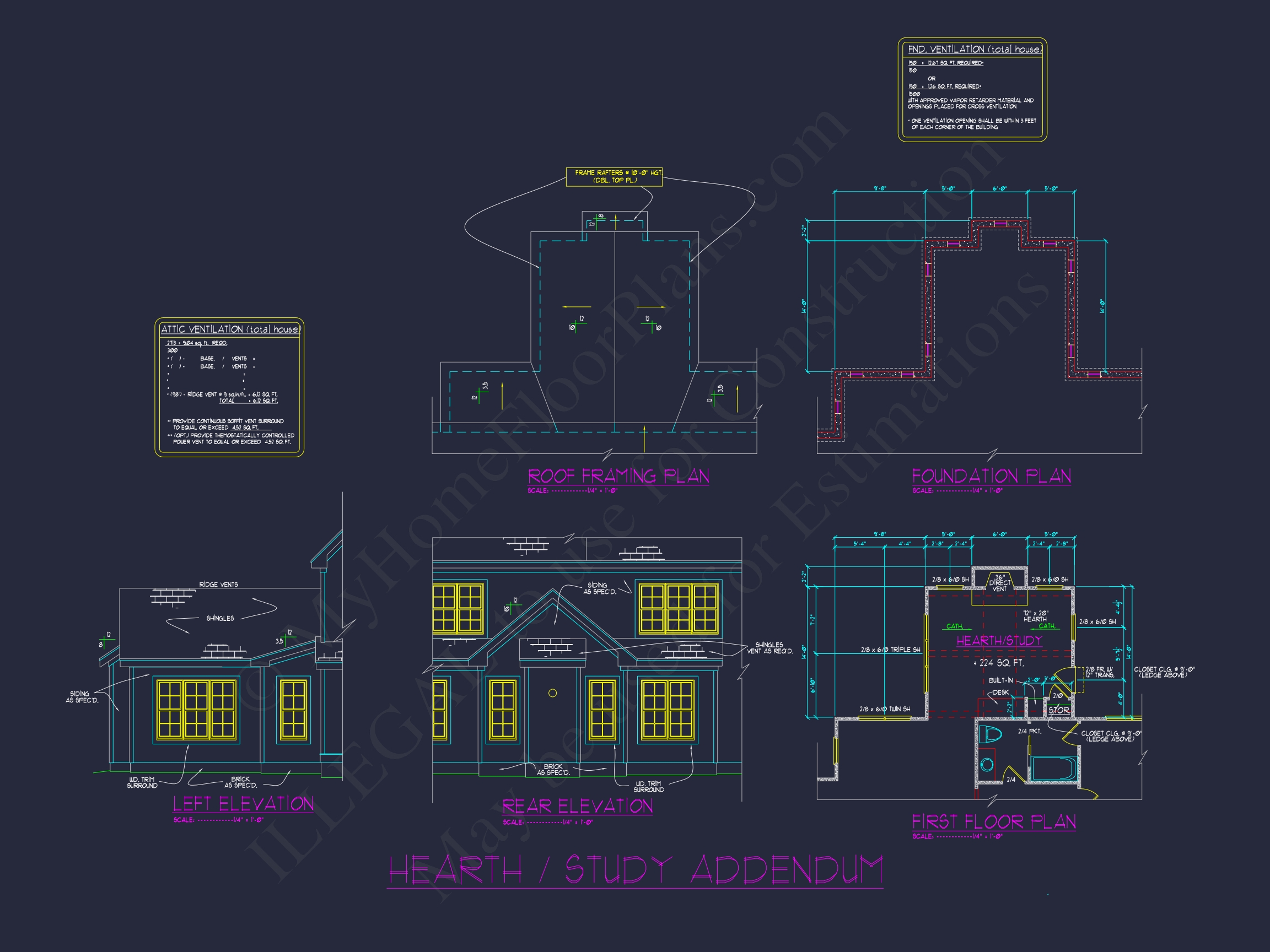 Elegant Home Floor Plan with CAD Blueprints & Architectural Designs