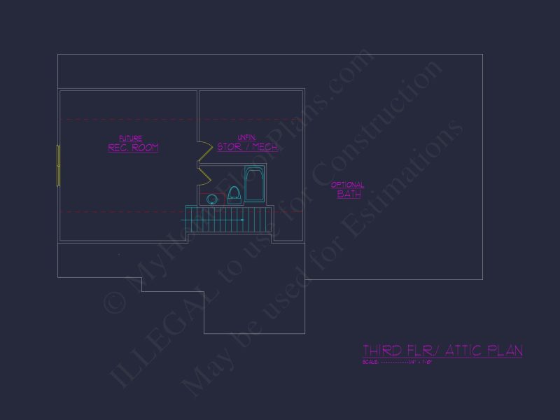 Elegant house Floor Plan with CAD Blueprints & Architectural Designs