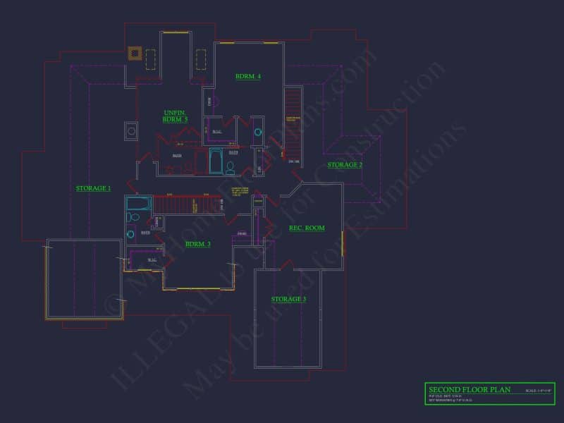 Elegant house Floor Plan with CAD Blueprints and Modern Designs