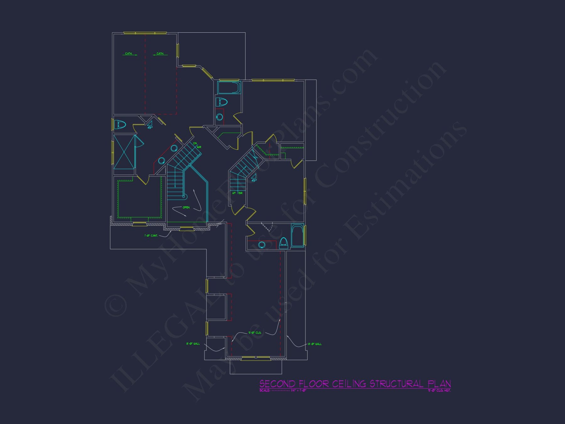 Elegant house Floor Plan with CAD Blueprints for Designers