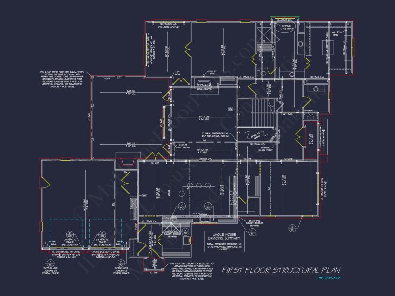 Elegant house Floor Plan with CAD Designs & Blueprint