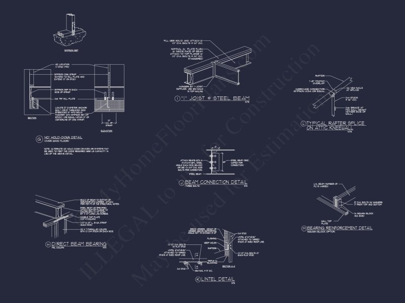 Elegant house Floor Plan with CAD Designs & Blueprint