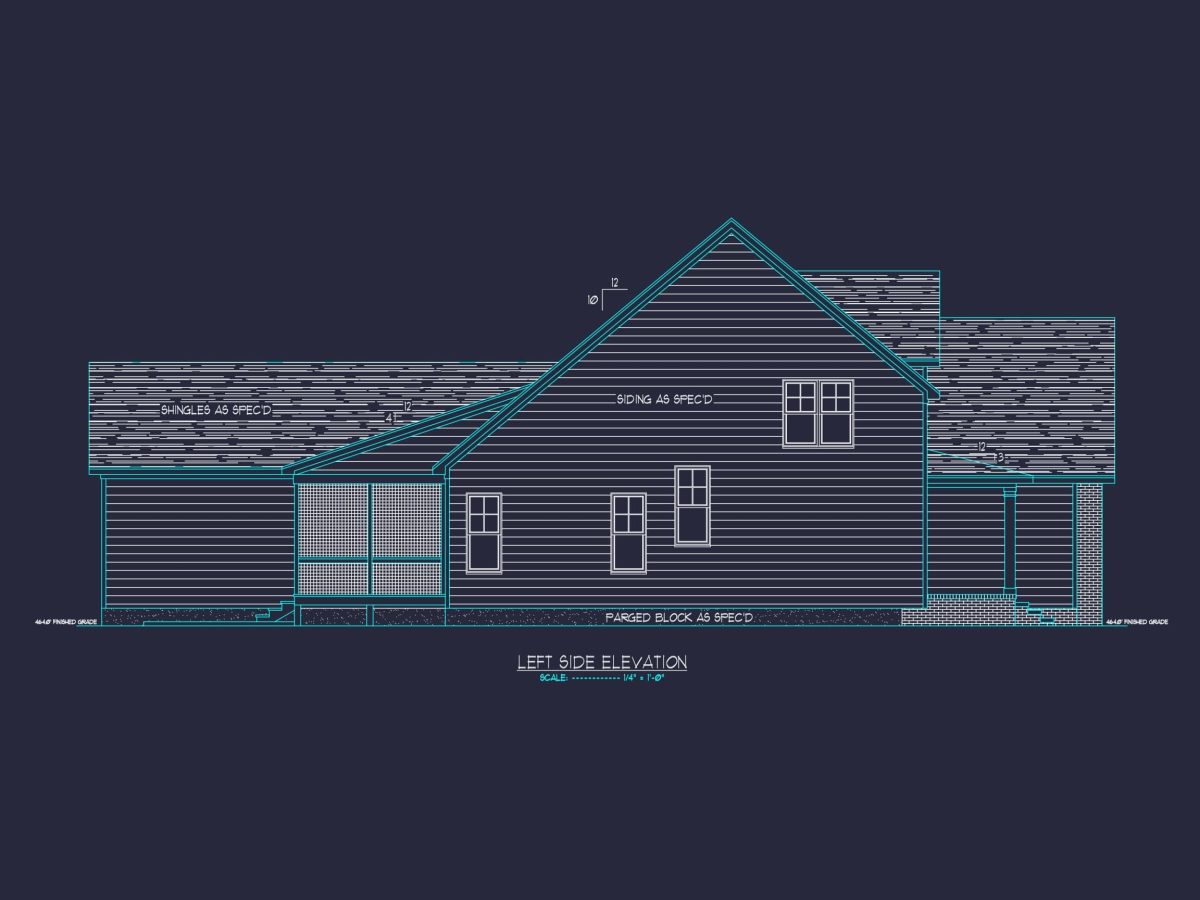 Elegant house Floor Plan with CAD Designs & Blueprint Features