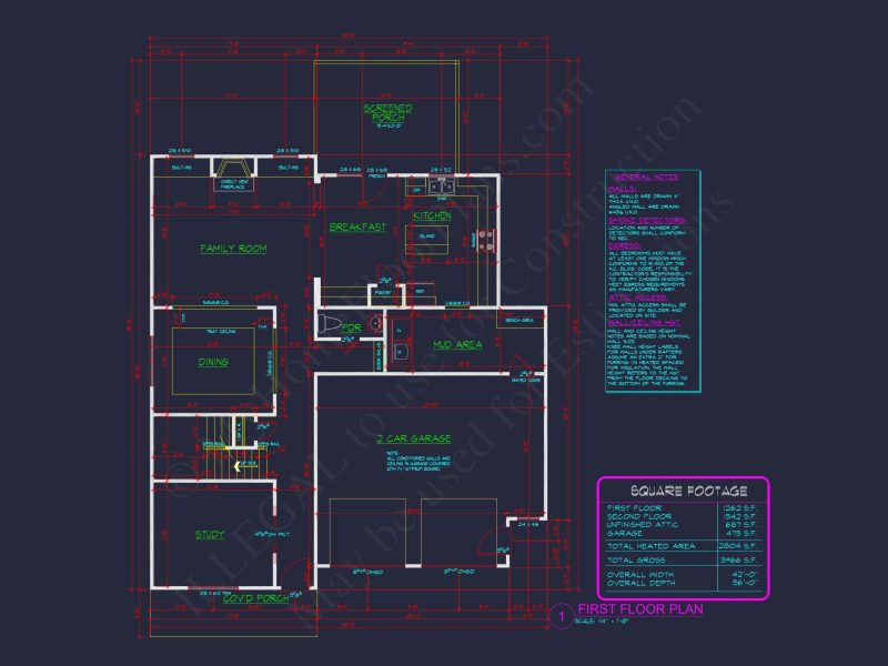 Elegant house Floor Plan with CAD Designs & Blueprints