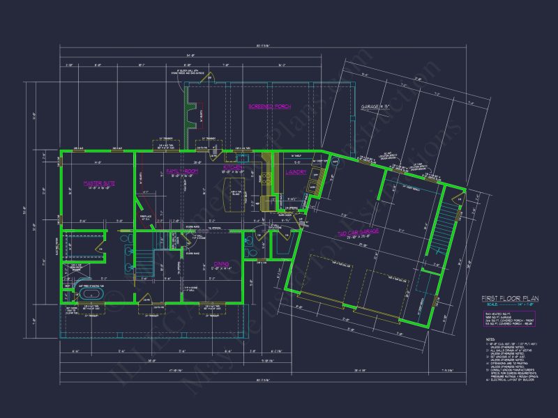 "Alt text: Elegant house floor plan featuring CAD designs and blueprints, number 88."