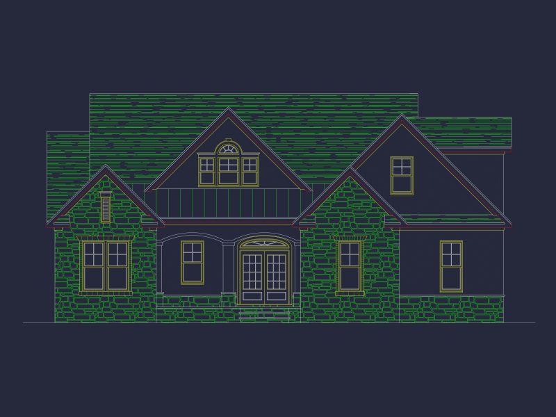 Elegant house Floor Plan with CAD Designs and Architecture