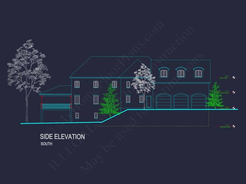 Elegant house Floor Plan with CAD Designs and Blueprints