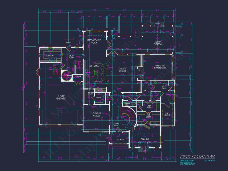 Elegant house Floor Plan with CAD Designs and Blueprints