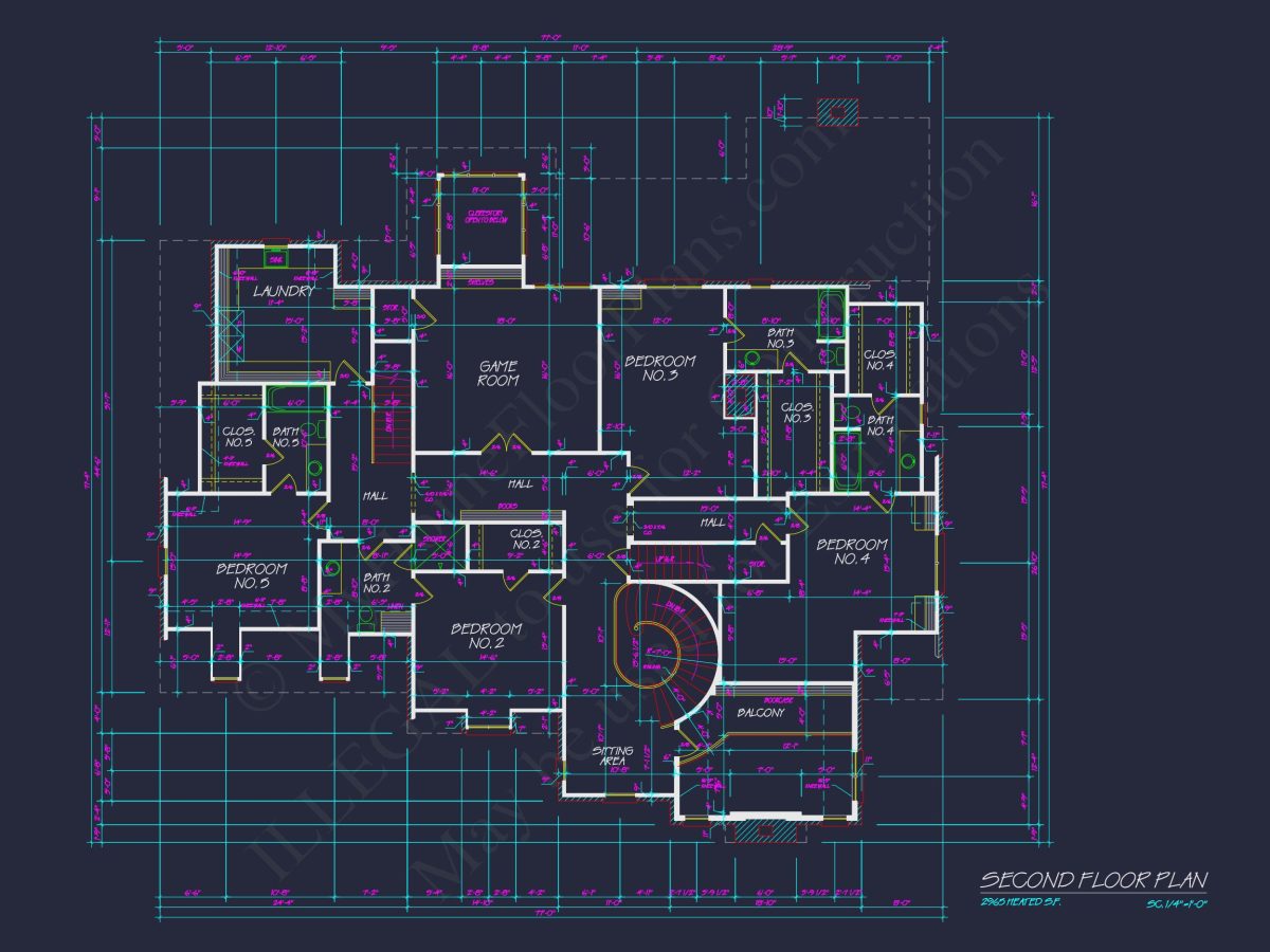 Elegant house Floor Plan with CAD Designs and Blueprints