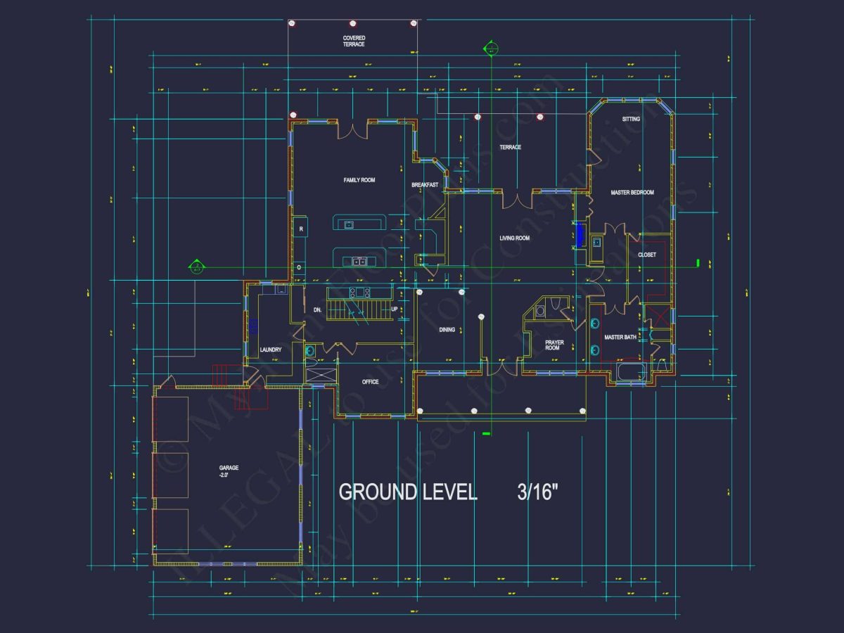 Elegant house Floor Plan with CAD Designs and Blueprints