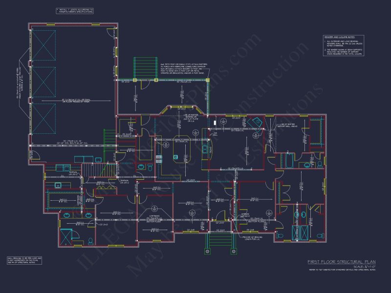Elegant house Floor Plan with Detailed Blueprint and CAD Designs