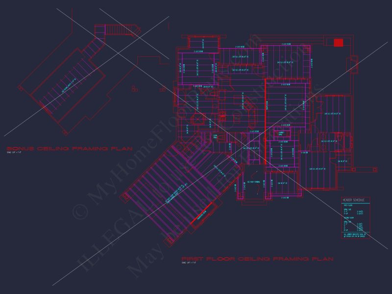 Elegant house Floor Plan with Detailed CAD Architecture Designs