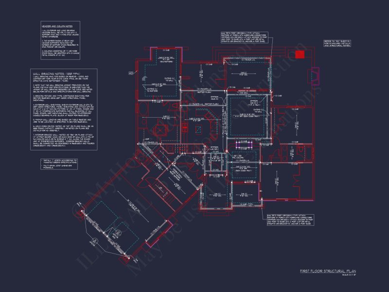Elegant house Floor Plan with Detailed CAD Architecture Designs