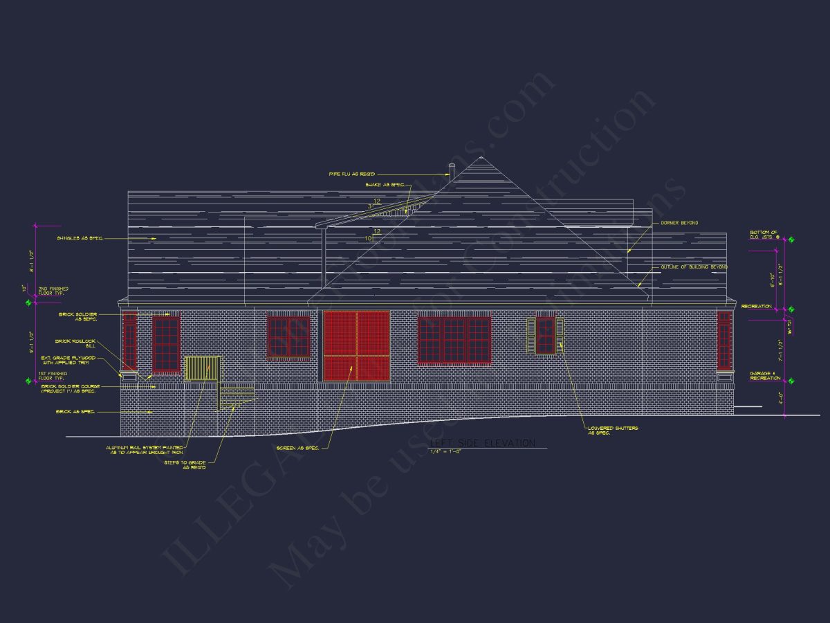 Elegant house Floor Plan with Detailed CAD Designs