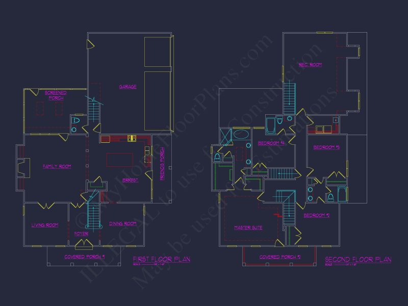 Elegant house Floor Plan with Spacious Blueprint Design