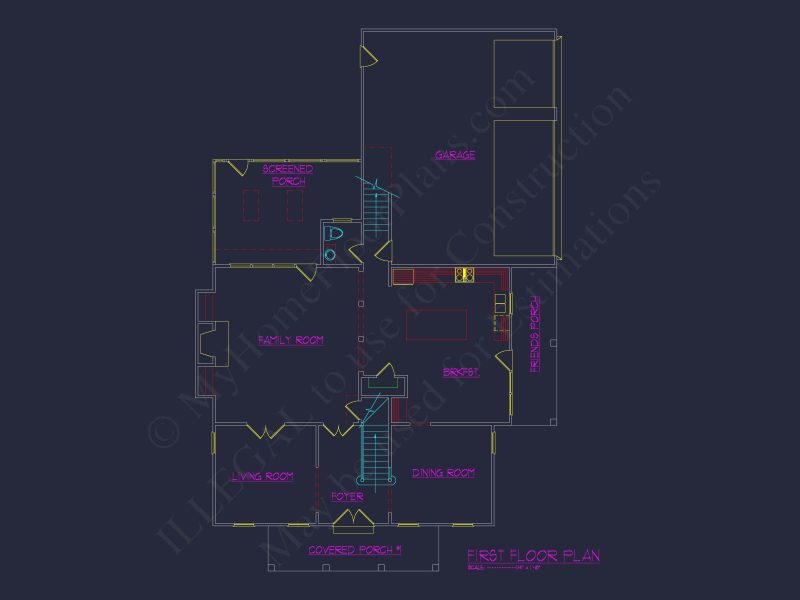 Elegant house Floor Plan with Spacious Blueprint Design