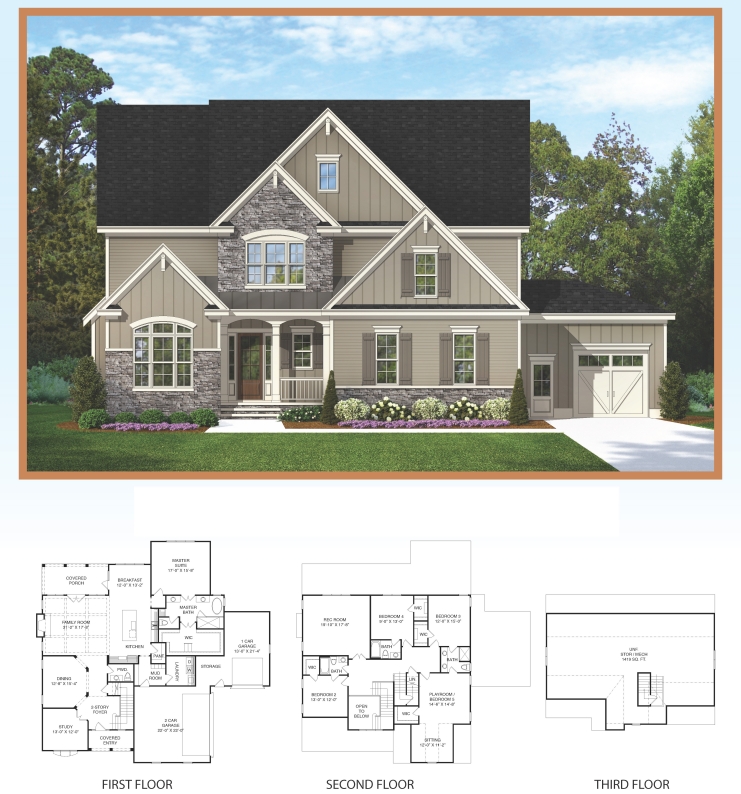 Elegant Home Floor Plan with Spacious Designs and CAD Blueprints