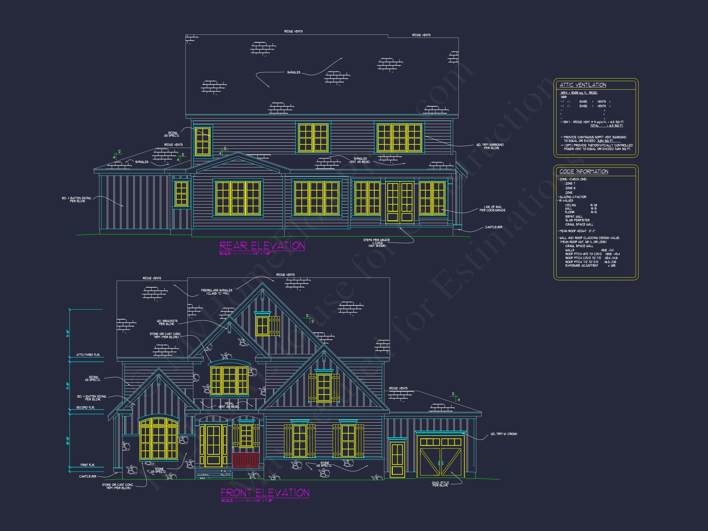 Elegant Home Floor Plan with Spacious Designs and CAD Blueprints