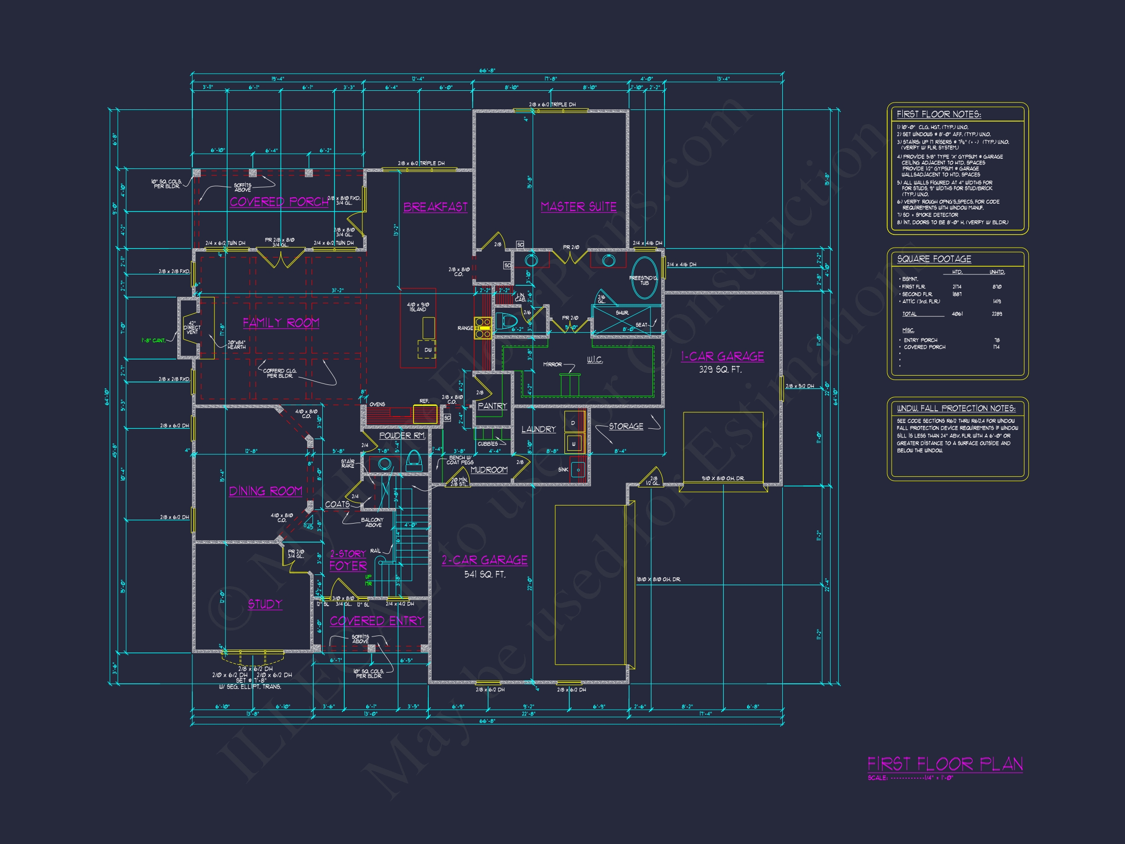 Elegant Home Floor Plan with Spacious Designs and CAD Blueprints