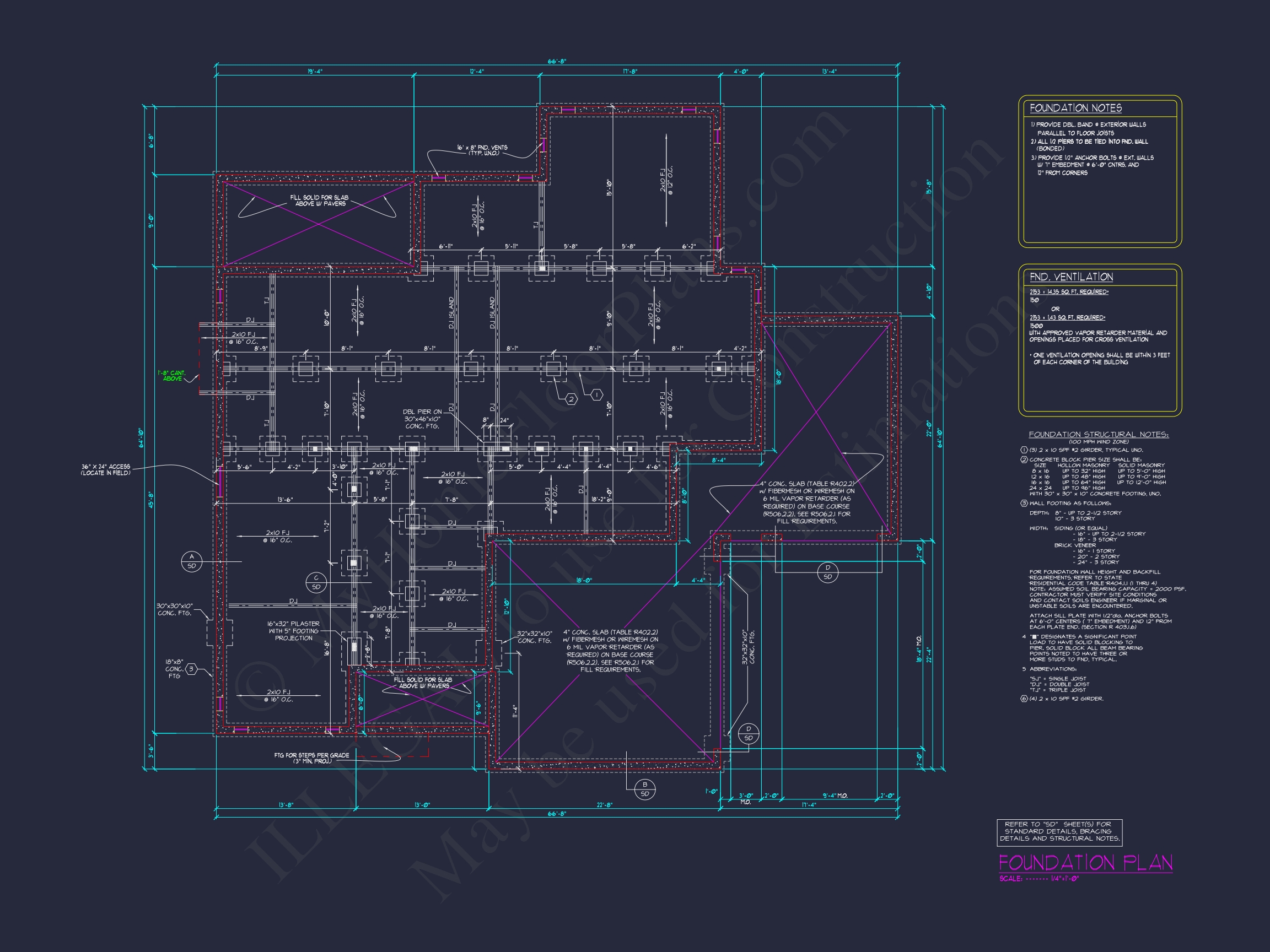 Elegant Home Floor Plan with Spacious Designs and CAD Blueprints