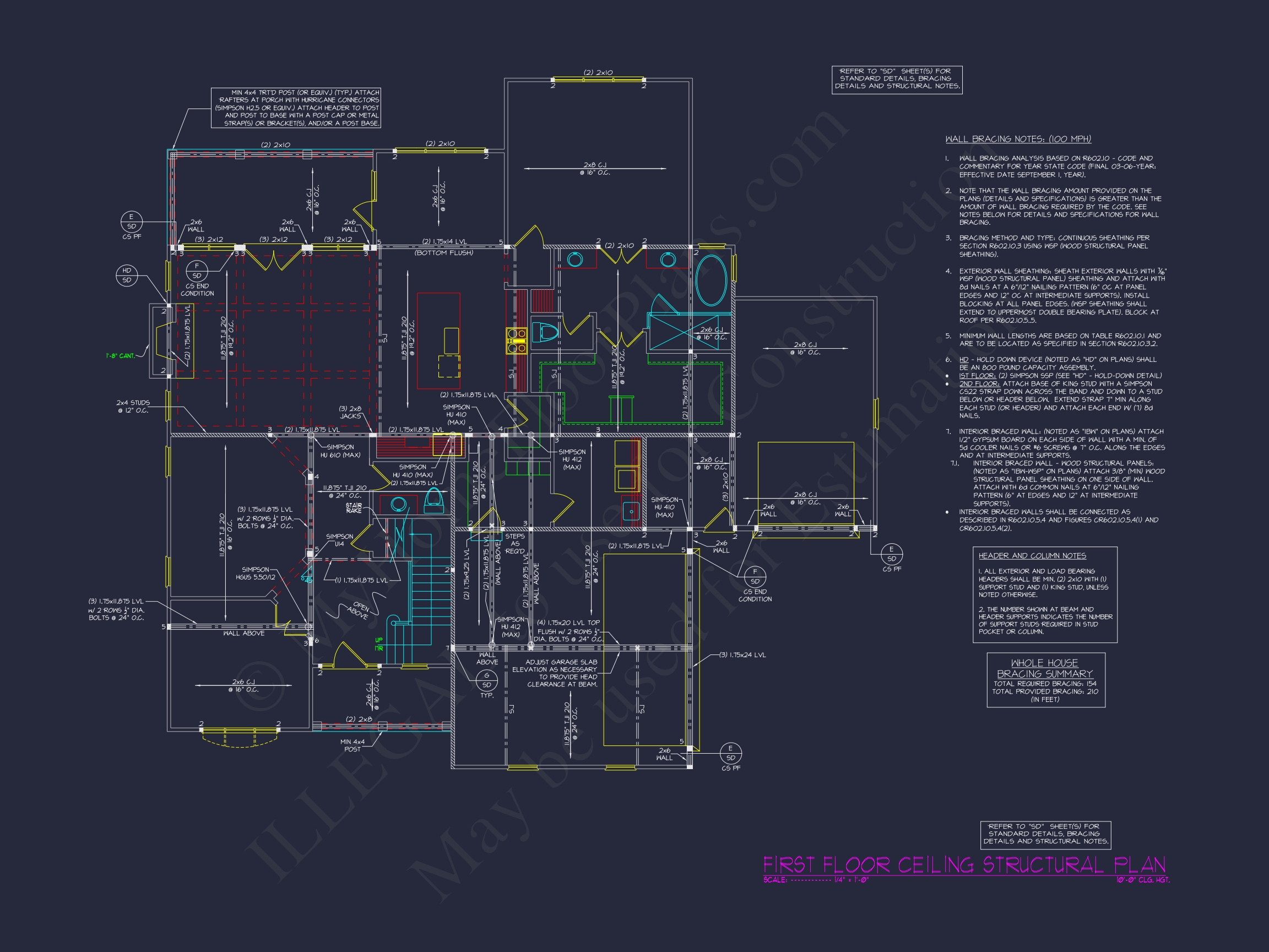 Elegant Home Floor Plan with Spacious Designs and CAD Blueprints