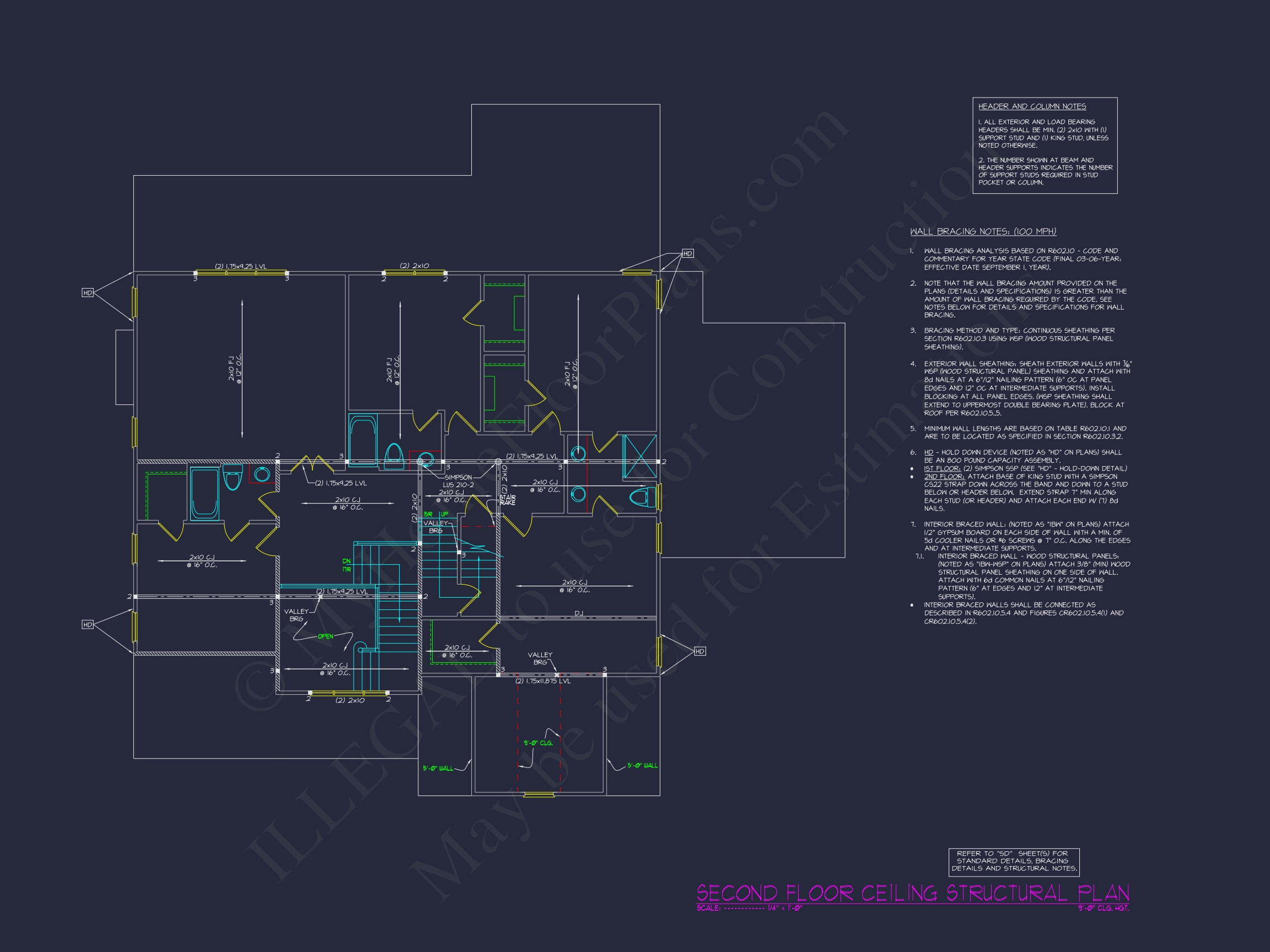 Elegant Home Floor Plan with Spacious Designs and CAD Blueprints