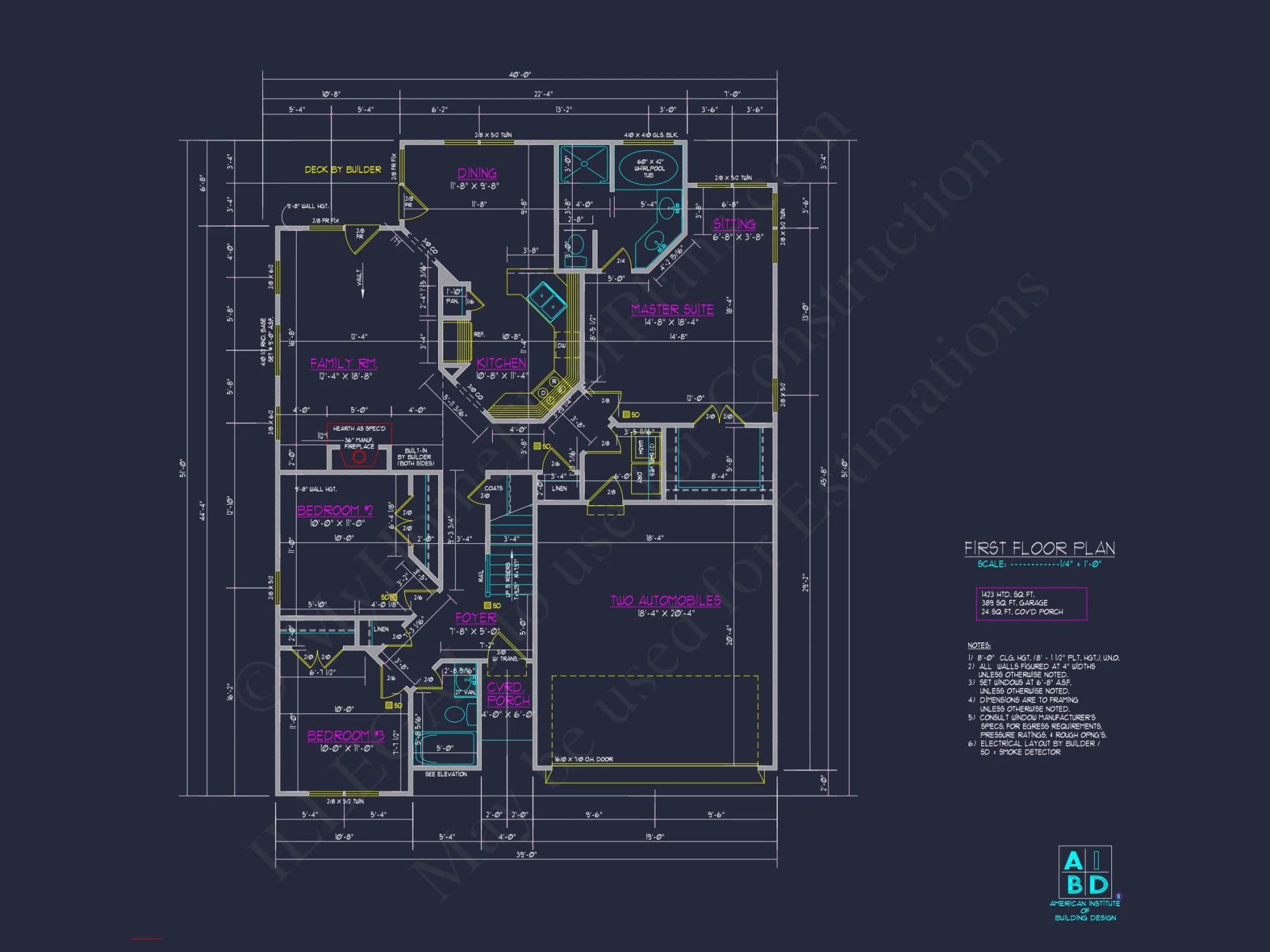 Elegant house Plan: 1.5 Story CAD Designs with 3 Bedrooms