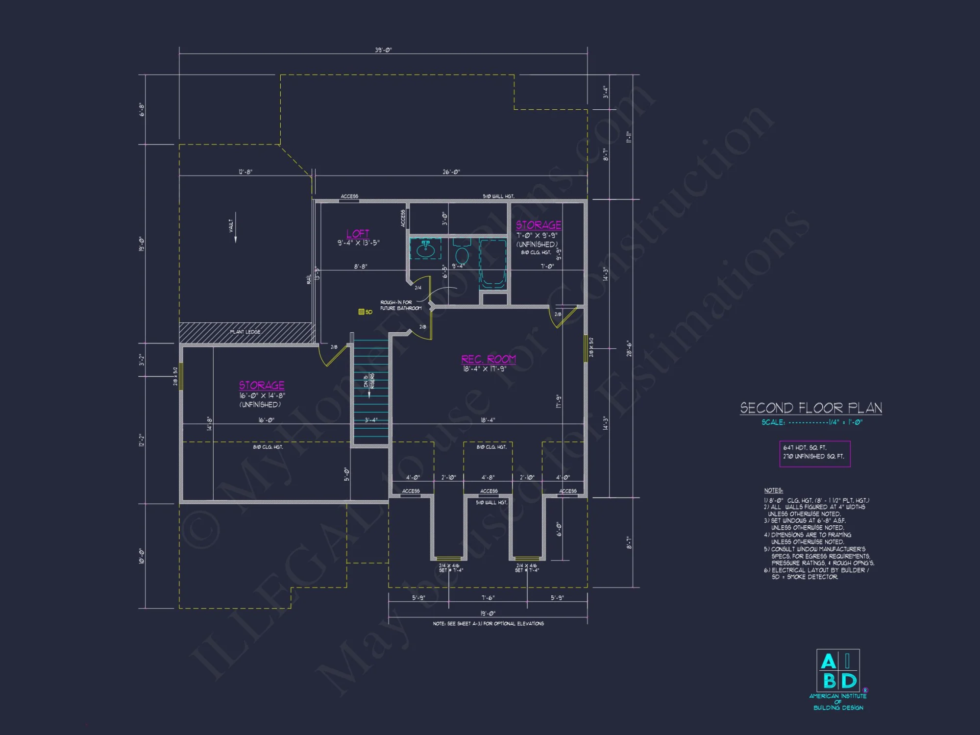 Elegant house Plan: 1.5 Story CAD Designs with 3 Bedrooms