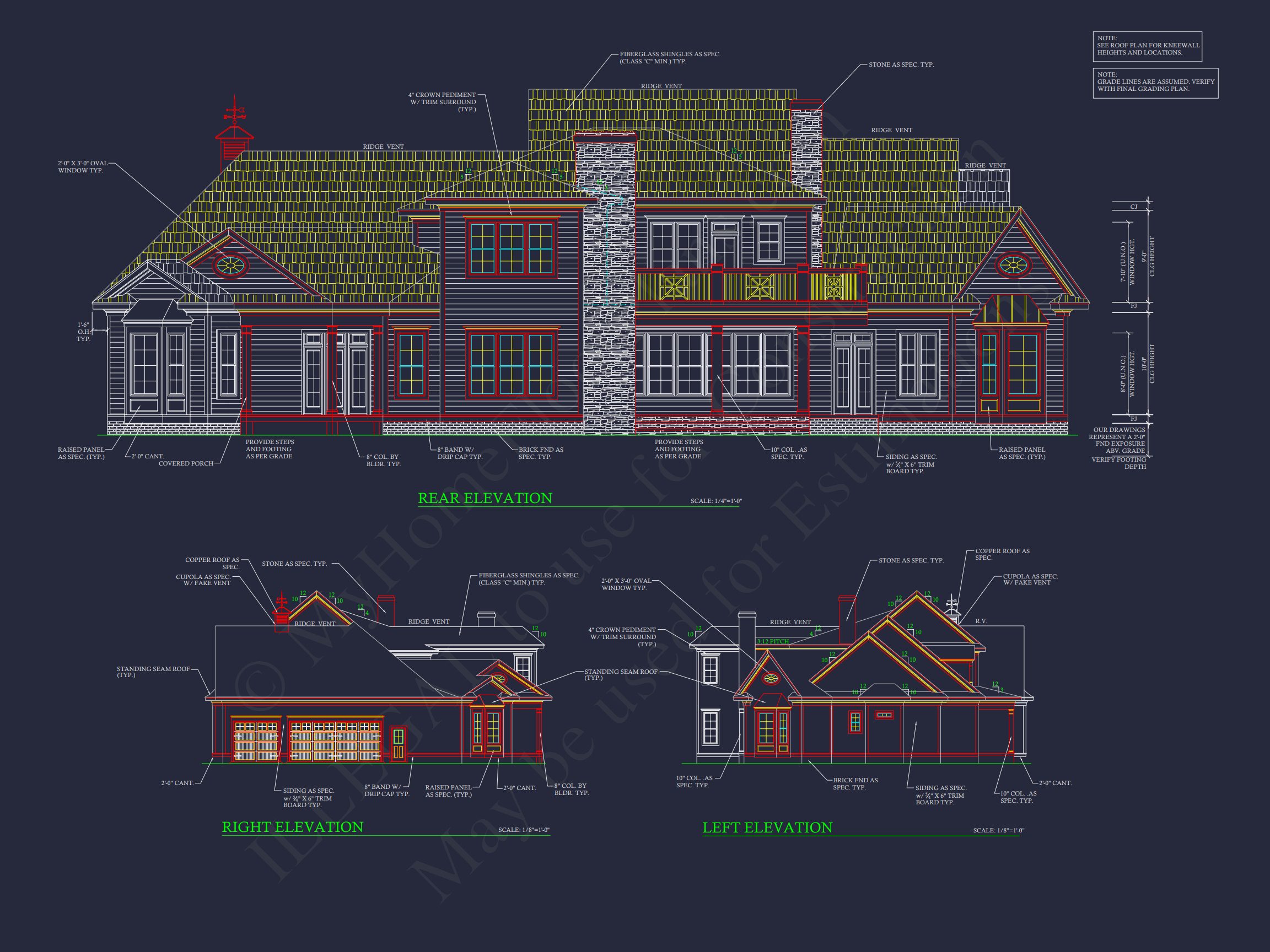 Elegant house Plan: 2-Story Colonial Floor Design with CAD