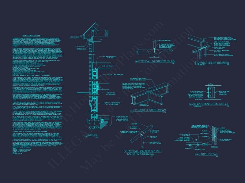 Elegant house Plan: 3.5-Story CAD Floor Blueprint Designs