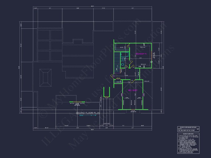 Elegant house Plan: CAD Floor Designs with 4 Bedrooms & Garage