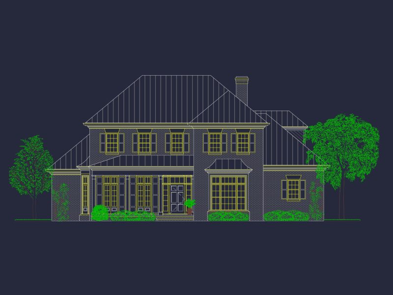 Elegant house Plan Design with CAD & Blueprint Architecture