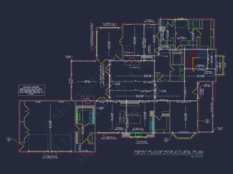 Elegant house Plan Design with CAD & Blueprint Architecture