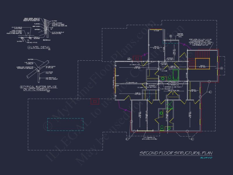 Elegant house Plan Design with CAD & Blueprint Architecture