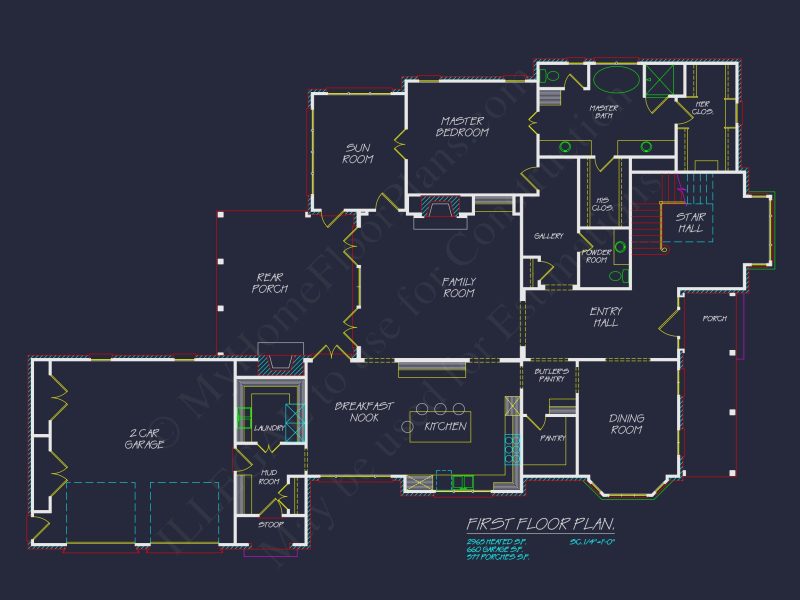 Elegant house Plan Design with CAD & Blueprint Architecture