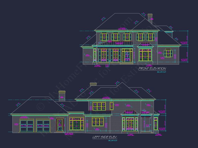 Elegant house Plan Design with CAD & Blueprint Architecture