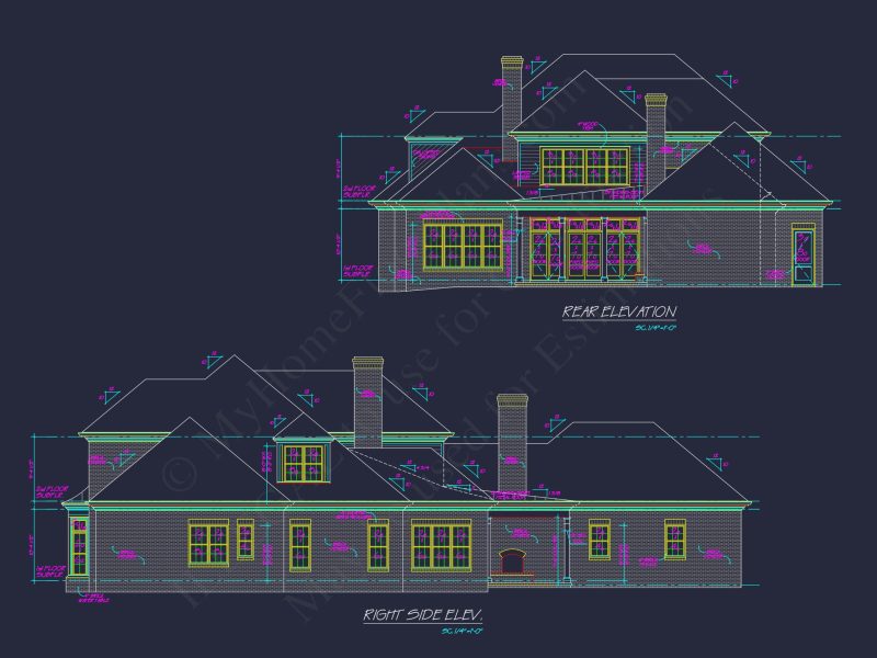 Elegant house Plan Design with CAD & Blueprint Architecture