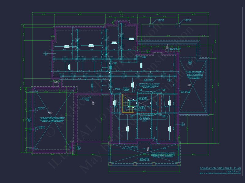Elegant house Plan: Detailed Blueprint with CAD Architecture Designs