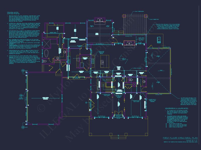Elegant house Plan: Detailed Blueprint with CAD Architecture Designs