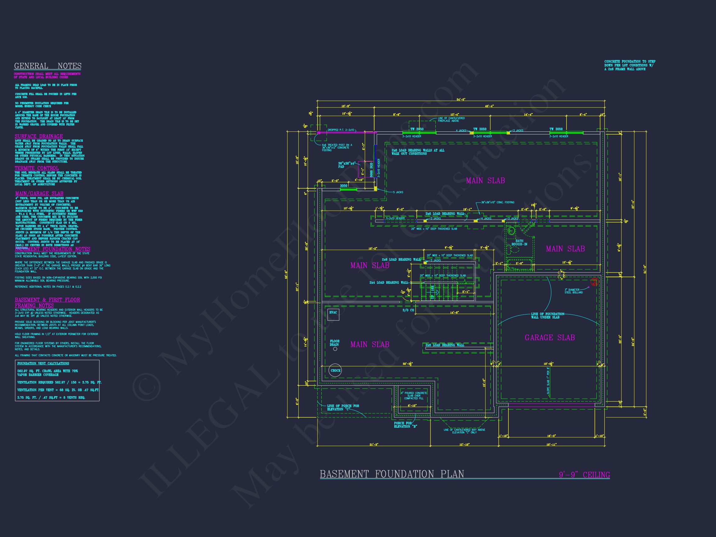 Elegant house Plan: Detailed Blueprints,CAD Designs & Floor Plans