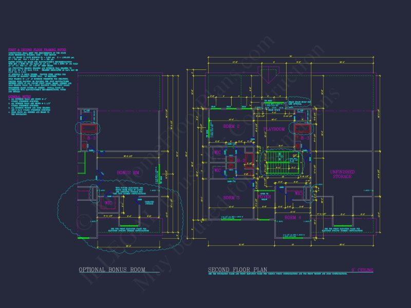 Elegant house Plan: Detailed Blueprints, CAD Designs & Floor Plans