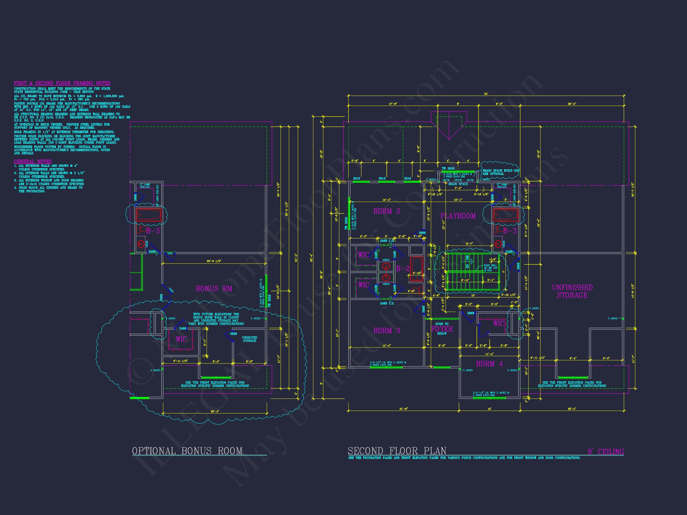 Elegant house Plan: Detailed Blueprints,CAD Designs & Floor Plans