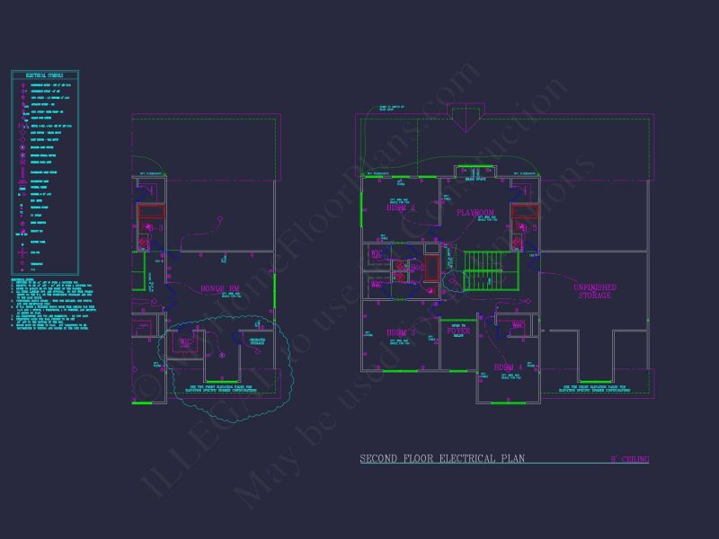 Elegant house Plan: Detailed Blueprints, CAD Designs & Floor Plans